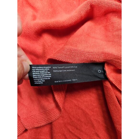 Eileen Fisher Sweater Womens Small Coral Orange Oversized Crew Neck - Picture 5 of 8